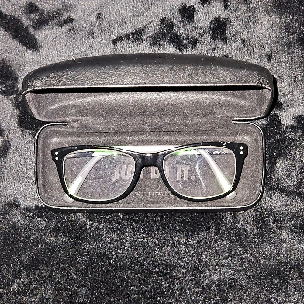 Nike Eyeglasses 5538 001 Black/Gray Rectangular Frame